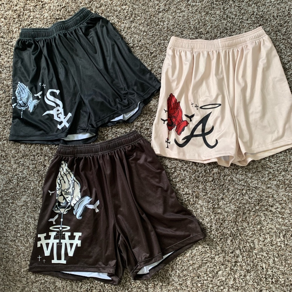 THREE PAIRS of Asap Culture Basketball Style Shorts